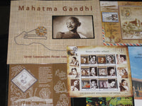 India 2011 Year Pack of 9 M/s Gandhi Elephant Tiger Cinema Airmail Tagore MNH