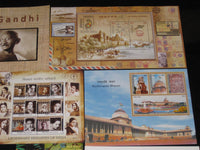 India 2011 Year Pack of 9 M/s Gandhi Elephant Tiger Cinema Airmail Tagore MNH