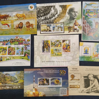 India 2015 Year Pack of 9 M/s on Mahatma Gandhi Wildlife Yoga Space Joints Issue MNH