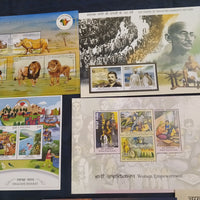 India 2015 Year Pack of 9 M/s on Mahatma Gandhi Wildlife Yoga Space Joints Issue MNH