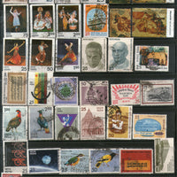 India 1975 Used Year Pack of 42 Stamps Bird Painting Dance Tennis YMCA Sikhism - Phil India Stamps