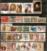 India 1978 Used Year Pack of 34 Stamps Painting Museum Mt. Everest Dance Chaplin - Phil India Stamps