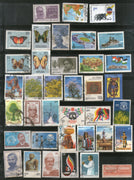 India 1981 Used Year Pack of 37 Stamps Butterfly Game Tree Gandhi Tribes Hockey - Phil India Stamps