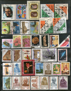 India 1985 Used Year Pack of 38 Stamps on Nehru Indira Gandhi Music Flower Bird