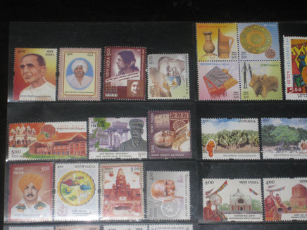 India 2002 Year Pack 54 Stamps Buddha Joints Issue Everest Handicraft Fort Mangroves MNH - Phil India Stamps