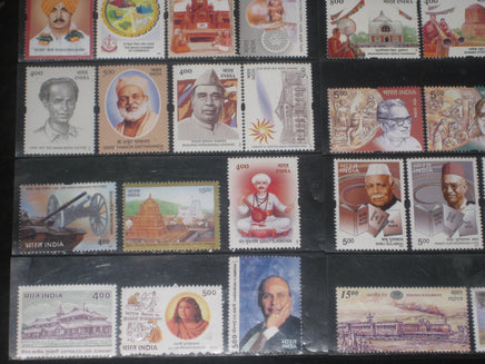 India 2002 Year Pack 54 Stamps Buddha Joints Issue Everest Handicraft Fort Mangroves MNH - Phil India Stamps