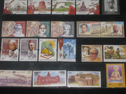 India 2002 Year Pack 54 Stamps Buddha Joints Issue Everest Handicraft Fort Mangroves MNH - Phil India Stamps