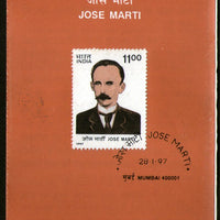 India 1997 Jose Marti Phila-1524 Cancelled Folder