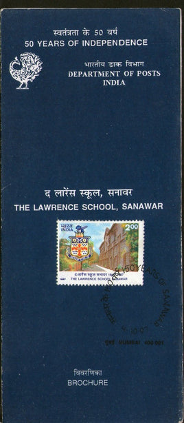 India 1997 Lawrence School Sanawar Phila-1566 Cancelled Folder