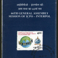 India 1997 Interpol General Assembly Session of ICPO Phila-1568 Cancelled Folder