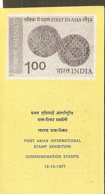 India 1977 ASIANA-77 Exhibition Phila-735-36 Cancelled Folder