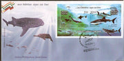 India 2009 Philippines Joints Issue Whale Dolphin Marine Life M/s on FDC