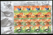 India 2006 Endangered Birds Wildlife Phila- SL40 Mixed Sheetlet MNH