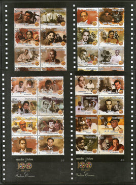India 2013 100 Years of Indian Cinema Film Movie Art Set of 6 Sheetlets MNH