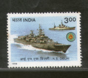 India 1998 I. N. S. Delhi Naval Ship Phila-1652 MNH