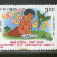 India 1998 National Children's Day Girl Book Phila-1651 MNH