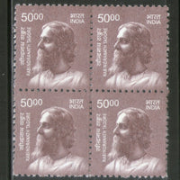 India 2019 11th Def. Series Makers of India 5000p Rabindranath Tagore 1v BLK/4 MNH