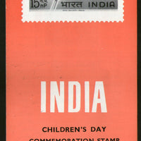 India 1962 Children's Day Phila-377 Blank Folder