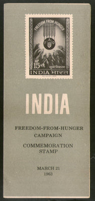 India 1963 Freedom From Hunger Phila-382 Blank Folder