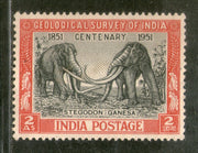 India 1951 Geological Survey of India Elephant Pre Historic Animal Phila-298 1v MNH