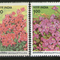 India 1985 Bougainvillea Flower Phila-1007-8 MNH