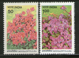 India 1985 Bougainvillea Flower Phila-1007-8 MNH