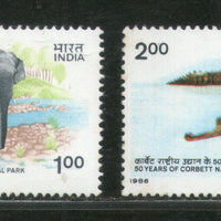 India 1986 Corbett National Park Wild Life Phila-1057-58 MNH