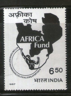 India 1987 Africa Fund Map Phila-1061 MNH