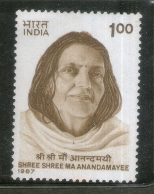 India 1987 Shree Shree Ma Anandmayee Phila-1076 MNH