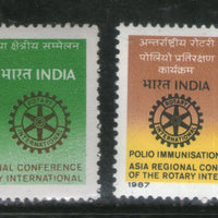 India 1987 Rotary International Phila-1093-94 MNH