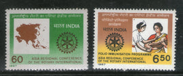 India 1987 Rotary International Phila-1093-94 MNH