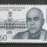 India 1987 Dr. Rajah Muthiah Chettiar Phila-1114 MNH
