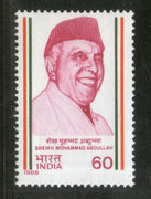 India 1988 Sheikh Mohammad Abdullah Phila-1129 MNH
