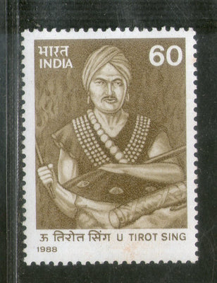 India 1988 U. Tirot Singh Phila-1130 MNH