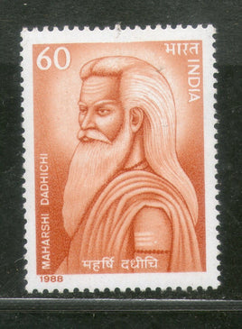 India 1988 Maharishi Dadhichi Phila-1139 MNH
