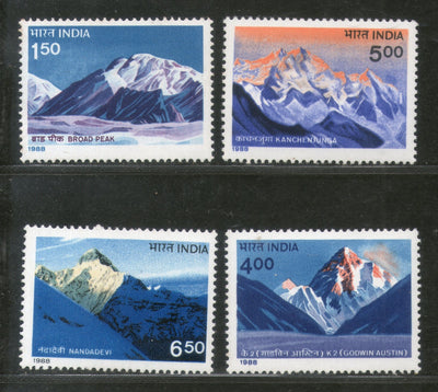 India 1988 Himalayan Peaks Mountain Phila-1145-48 MNH