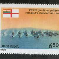 India 1989 President Review the Fleet Military Phila-1192 MNH