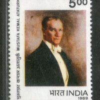 India 1989 Mustafa Kemal Ataturk Phila-1207 MNH