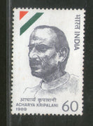 India 1989 Acharya J. B. Kriplani Phila-1219 MNH