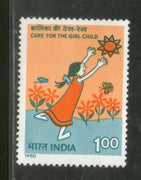 India 1990 SAARC Year for the Girl Child Phila-1242 MNH