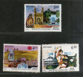 India 1990 Historic Cities of India Phila-1257-59 MNH