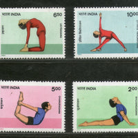 India 1991 Yogasana Health Fitness 4v Phila-1320-23 MNH