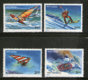 India 1992 Adventure Sport 4v Phila-1332-35 MNH