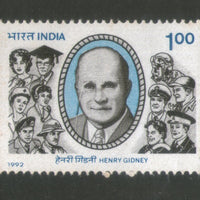 India 1992 Henry Gidney Ophthalmologist 1v Phila-1336 MNH