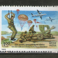 India 1993 Parachute Field Regiment Military 1v Phila-1367 MNH