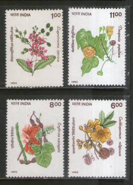 India 1993 Indian Flowering Trees 4v Phila-1385a MNH