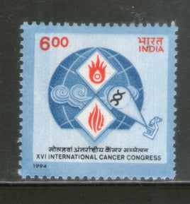 India 1994 Int'al Cancer Congress Health 1v Phila-1418 MNH