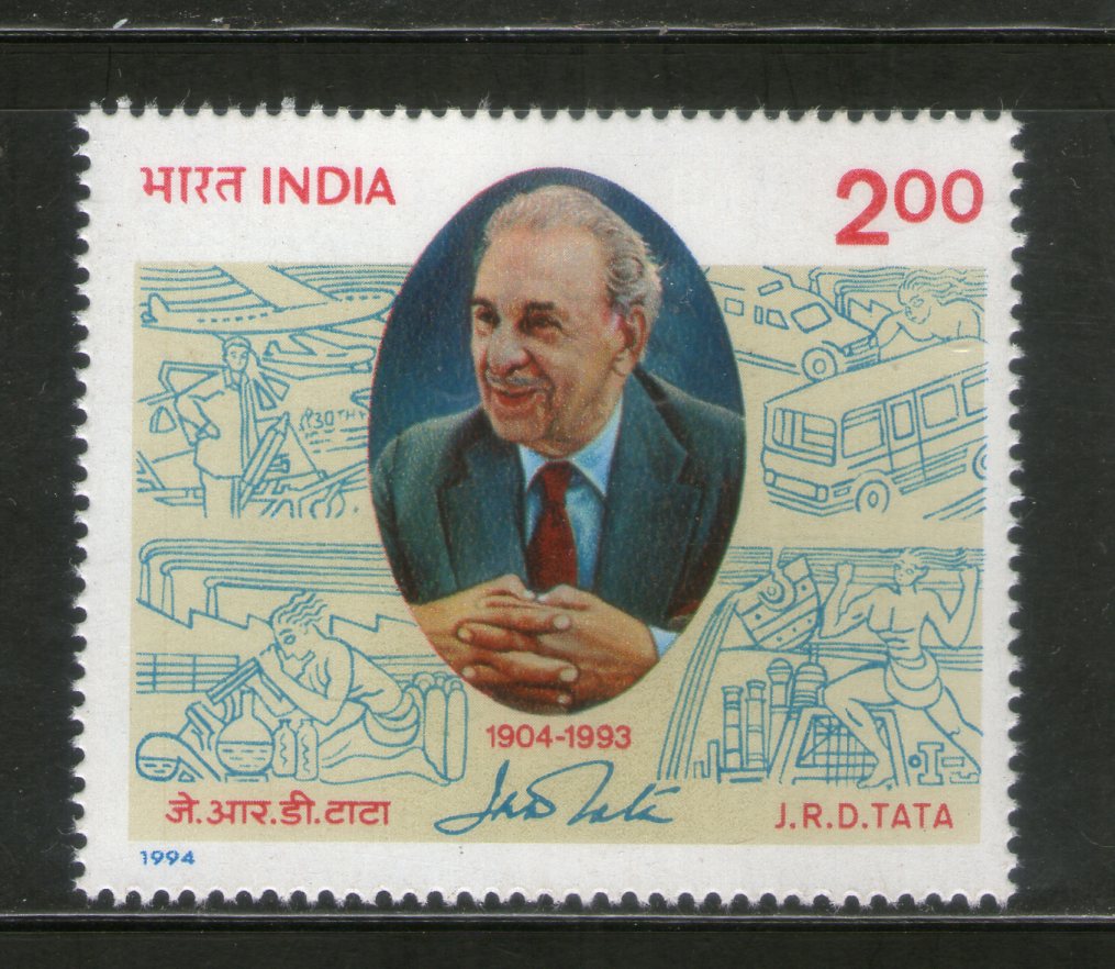 India 1994 J. R. D. Tata 1v Phila-1428 MNH