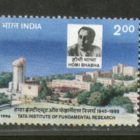 India 1996 Tata Institute of Fundamental Research Homi Bhabha 1v Phila-1475 MNH