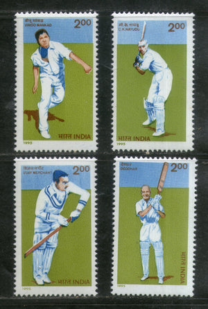 India 1996 Famous Cricketers of India Cricket Sport Phila 1478-81 MNH